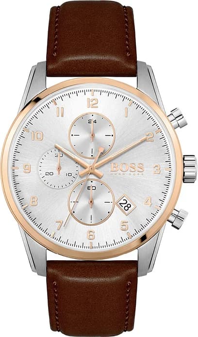 Montre Homme Hugo Boss Skymaster 1513786 bracelet en cuir marron