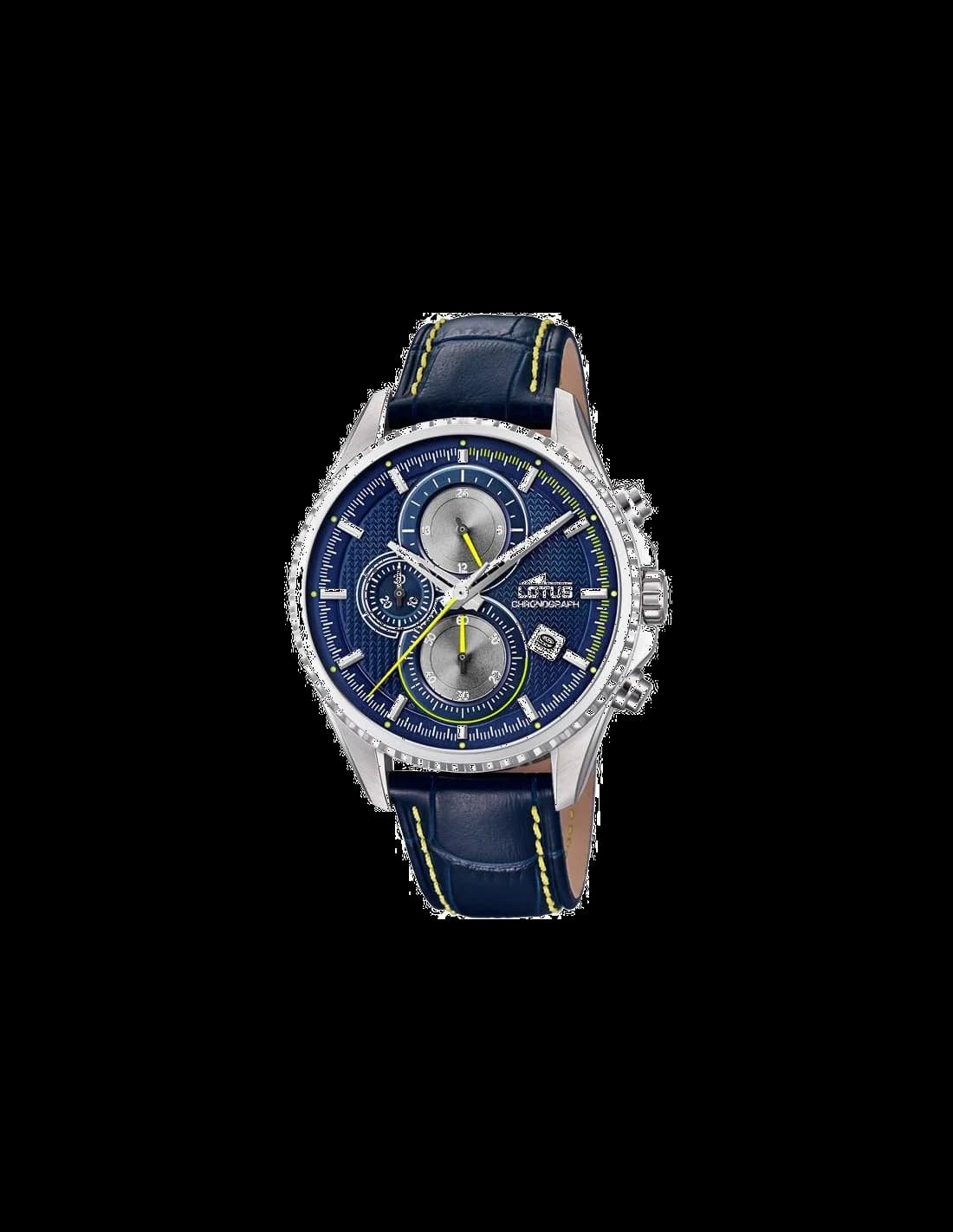 Montre Lotus L18527/3 Minimalist à Cadran Bleu et Bracelet Cuir Noir