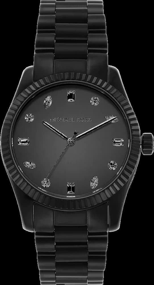 Montre Michael Kors MK7442 en Acier Inoxydable avec Cadran Noir Pavé de Cristaux
