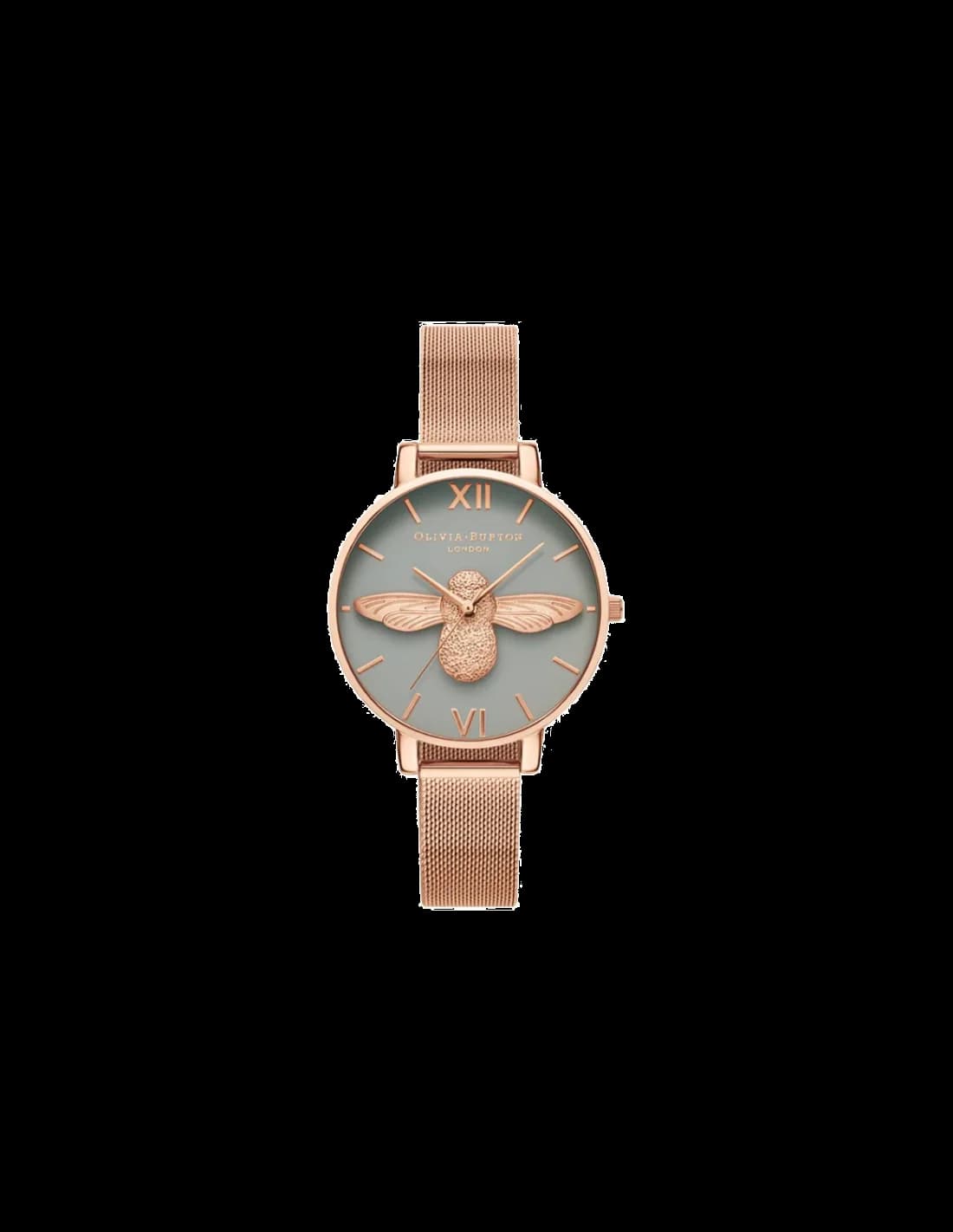 Montre Olivia Burton Abeille 3D OB16EX116 Maille milanaise or rose