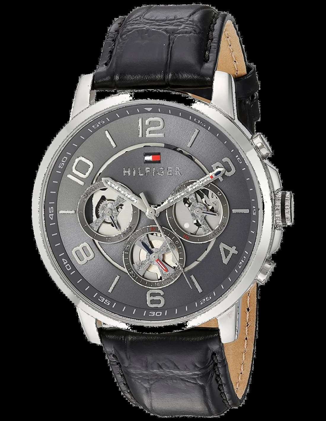 Montre Homme Tommy Hilfiger 1791289 Keagan Chronographe Cuir Noir