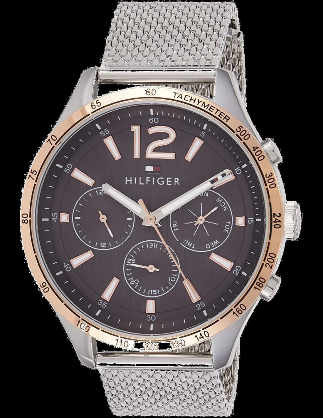 Montre Tommy Hilfiger 1791466 Gavin avec Bracelet en Cuir Brun et Cadran Multi-fonctions