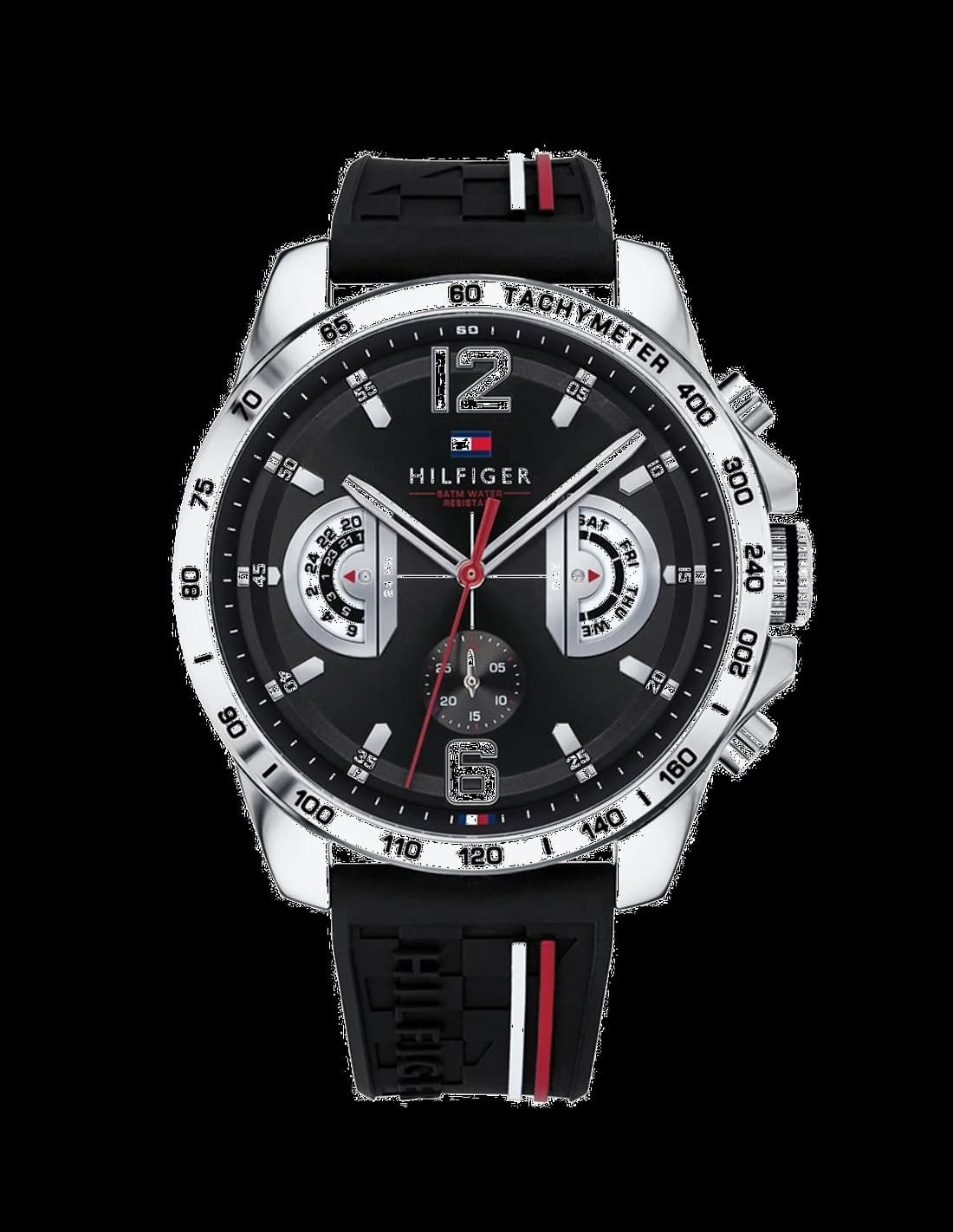 Montre Homme Tommy Hilfiger 1791473 Chronographe en Silicone Noir