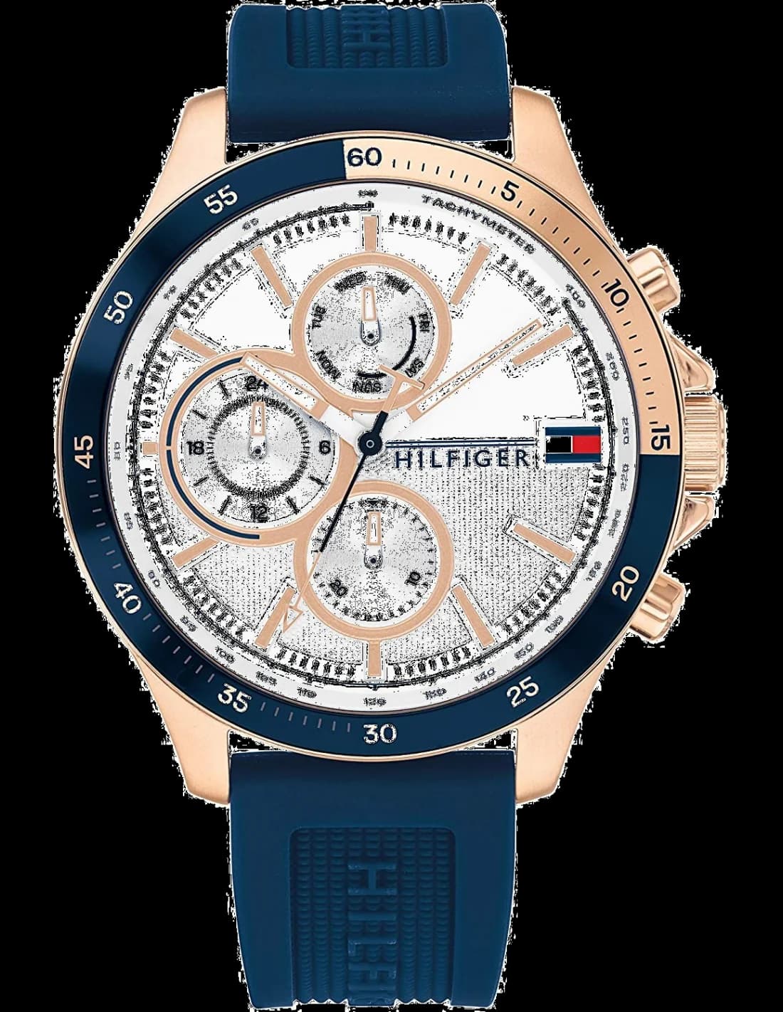 Montre Homme Tommy Hilfiger 1791778 Bank en silicone bleu